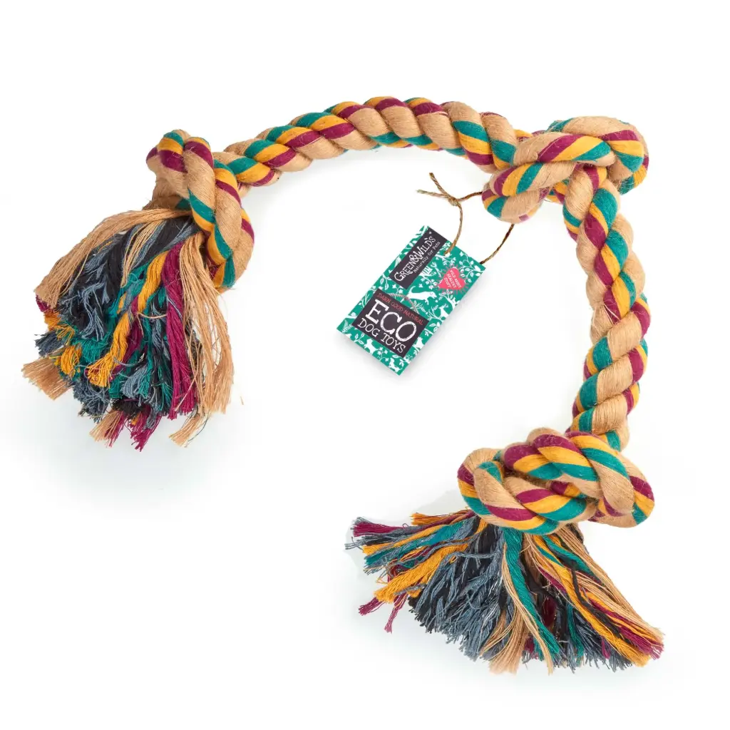 Green & Wilds : Big Rope 3 Knot, Eco Dog Toy