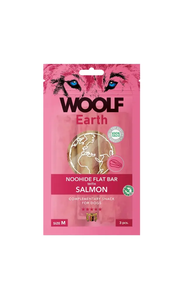 Woolf Earth : Noohide M Flat Bar with Salmon