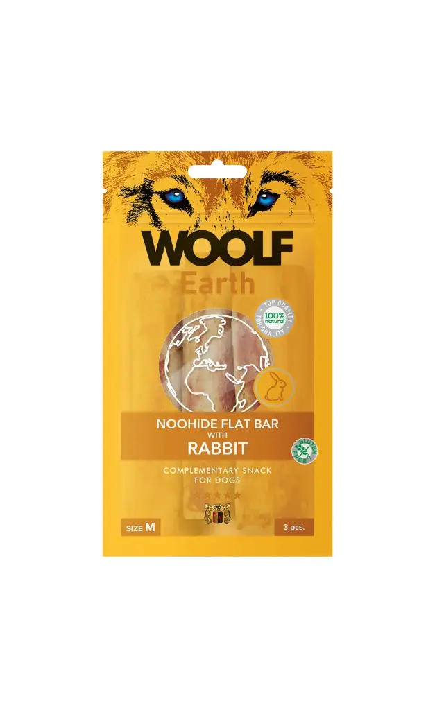 Woolf Earth : Noohide M Flat Bar with Rabbit