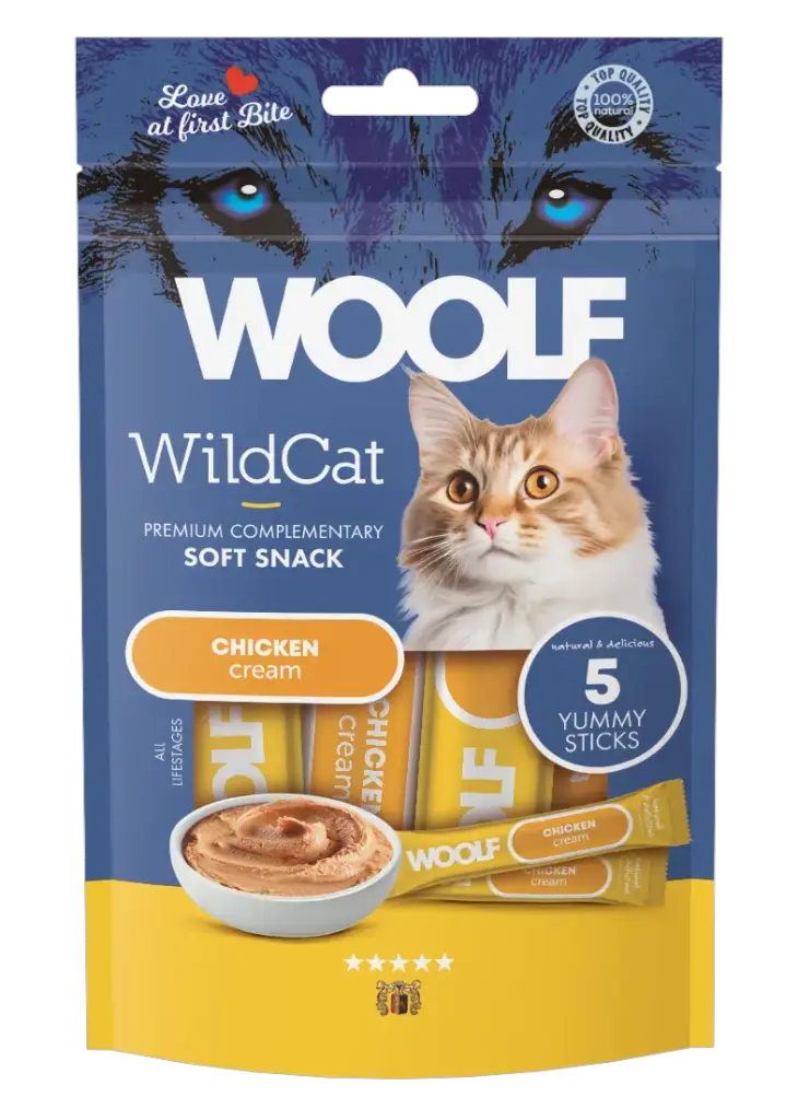 Woolf Wildcat Regular Cream : Chicken - 5 Stuks