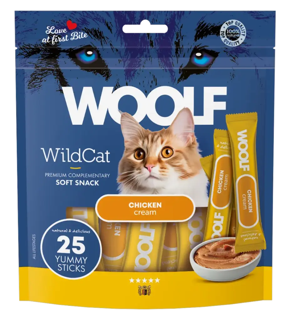 Woolf Wildcat Regular Cream : Chicken - 25 Stuks