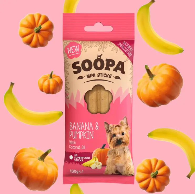 Soopa : Mini Dental Sticks : Banana & Pumpkin 