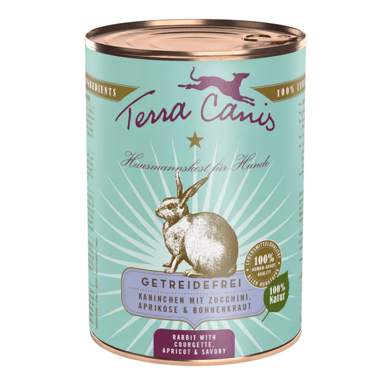 Terra Canis : Graanvrij Konijn met Courgette, Abrikoos & Komkommerkruid (bernagie)