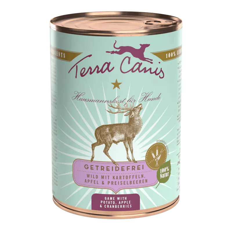 Terra Canis : Graanvrij Wild met Aardappel, Appel & Veenbessen 