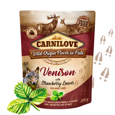 Carnilove Dog : Pouch - Venison with Strawberry Leaves