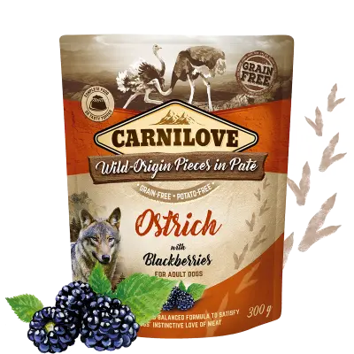 Carnilove Dog : Pouch - Ostrich with Blackberries