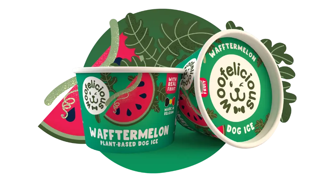 Woofelicious : Wafftermelon Hondenijsje 