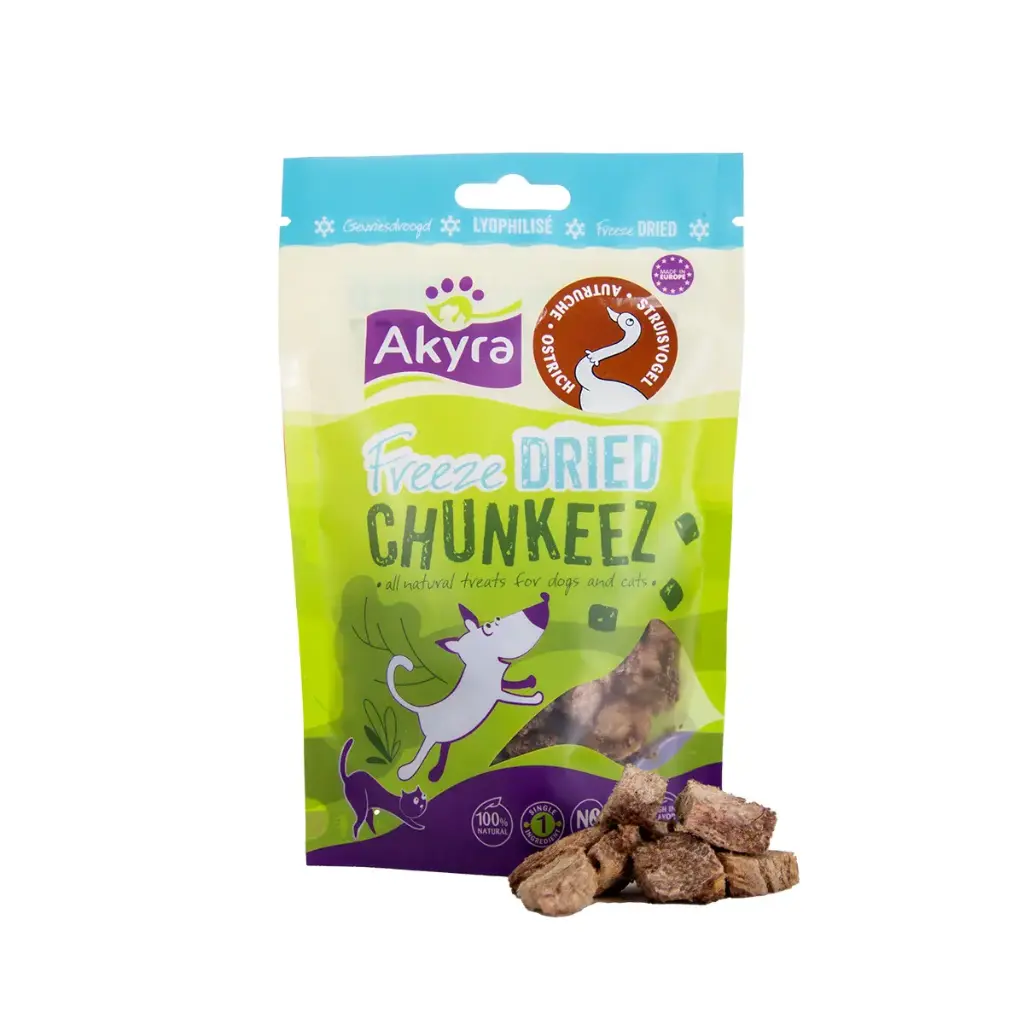 Akyra : Freeze Dried Chunkeez - Struisvogel