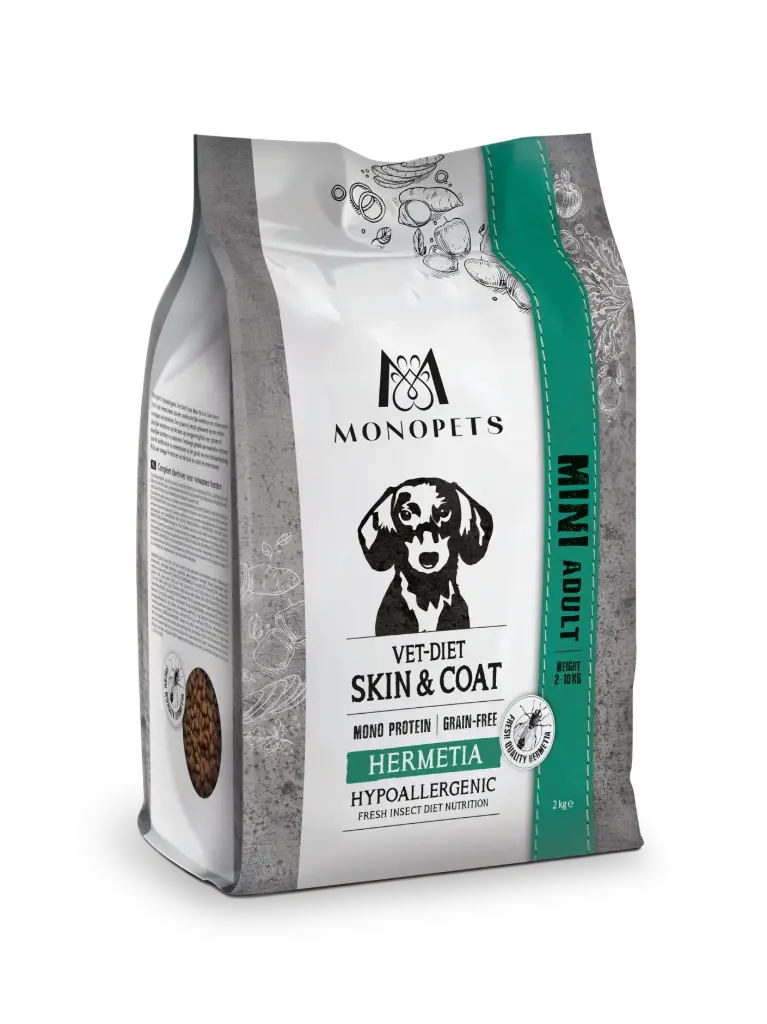 Monopets : Vet-Diet MINI Skin&Coat Hermetia - 2kg