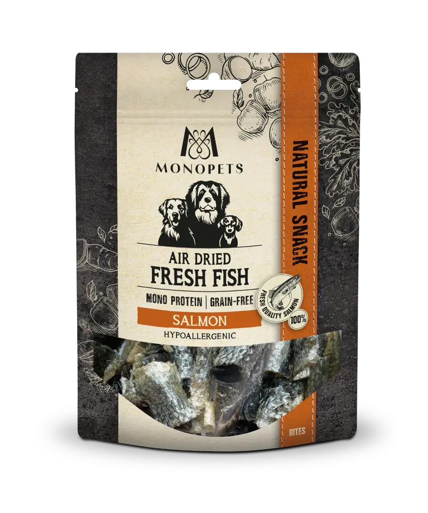 Monopets : Fresh Fish Salmon Skin Bites