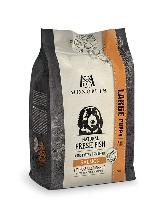 Monopets : Fresh Fish LARGE Salmon - Puppy - 12kg 
