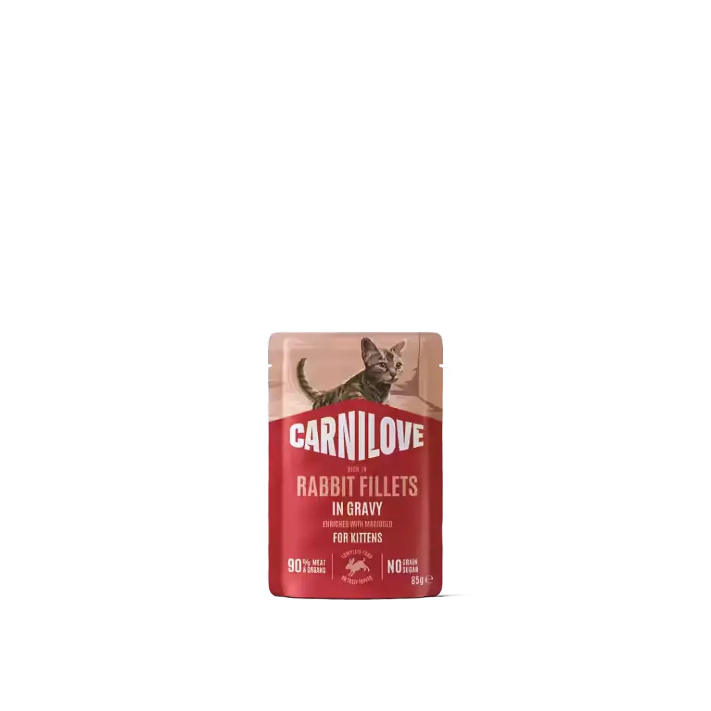 * Carnilove Cat : Gravy Pouch - Rabbit with Marigold for Kittens