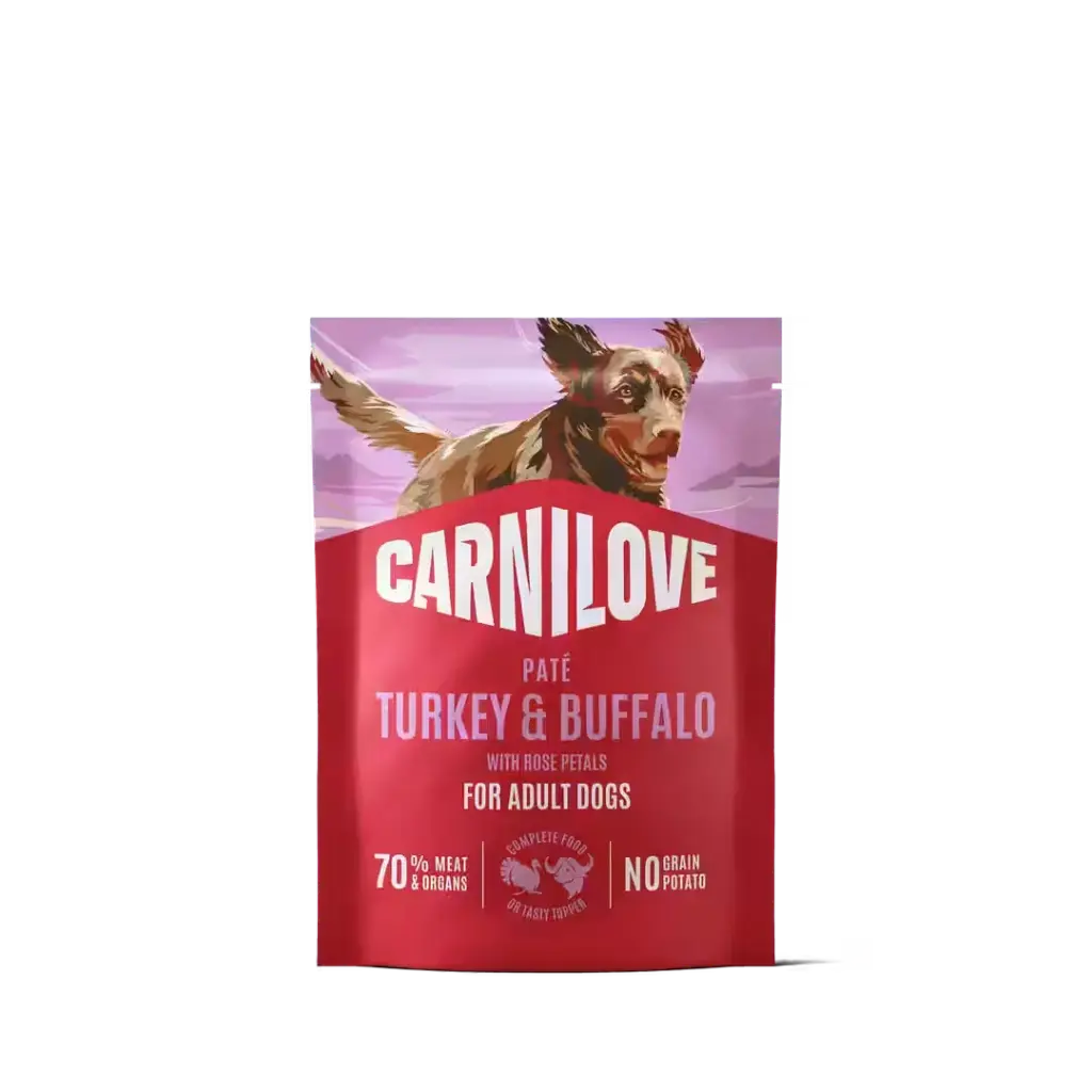 * Carnilove Dog : Pouch - Turkey & Buffalo with Rose Petals