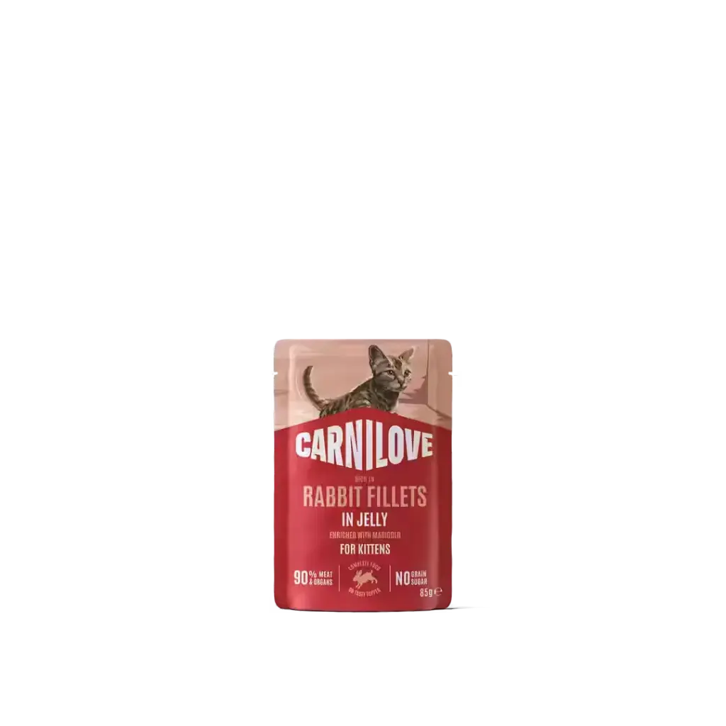 * Carnilove Cat : Jelly Pouch - Rabbit with Marigold for Kittens