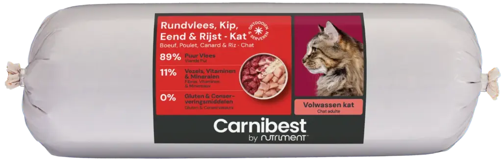 Carnibest : Rundvlees, Kip, Eend & Rijst - Kat - 1 kg 
