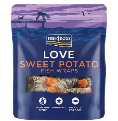 [4DC0290012] Fish4Dogs : Sweet Potato Fish Wraps