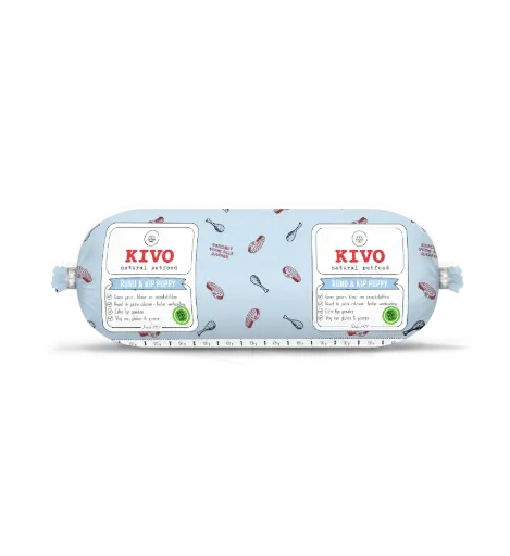 [4DC0310078] KIVO : PUPPY : Rund & Kip Compleet - 1 kg
