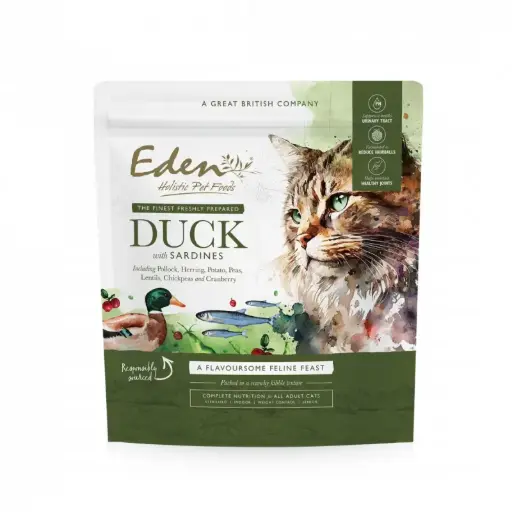 [4DC0390207] Eden : Cat Feline Feast Duck with Sardines