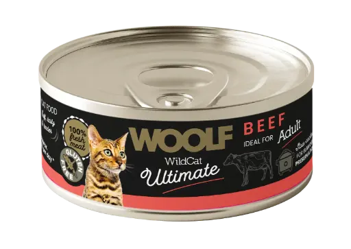 [4DC0050076] Woolf Wildcat : Ultimate Canned Catfood - Beef Pate