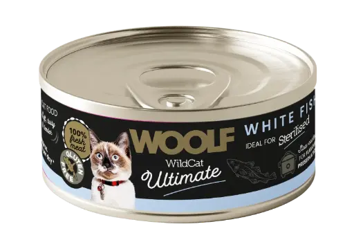 [4DC0050078] Woolf Wildcat : Ultimate Canned Catfood - White Fish Pate