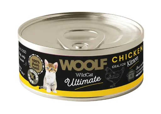 [4DC0050079] Woolf Wildcat : Ultimate Canned Catfood - Chicken - Kitten