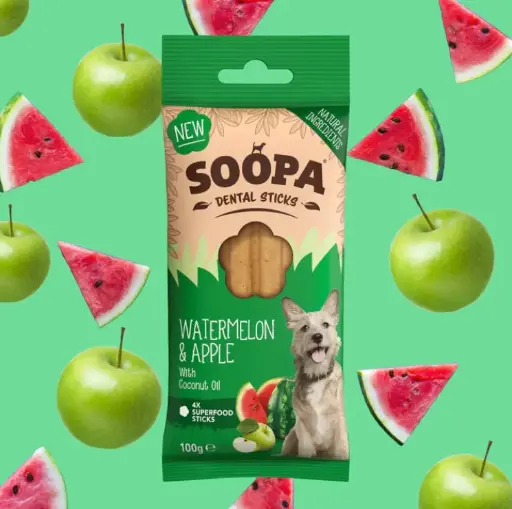 [4DC0470012] Soopa : Dental Sticks : Watermelon & Apple 