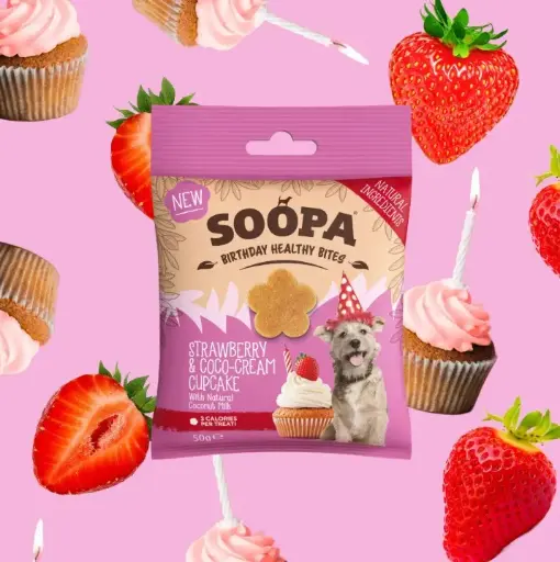 [4DC0470022] Soopa : Healthy Bites : Strawberry & Coco-Cream Cupcake
