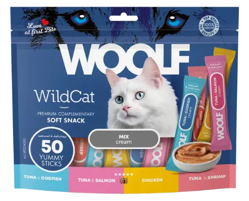 [4DC0050098] Woolf Wildcat Regular Cream : Mix Pack - 50 Stuks