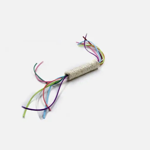 [4DC0580064] Tabby Tijger : Sisal Lederen Lintjes 