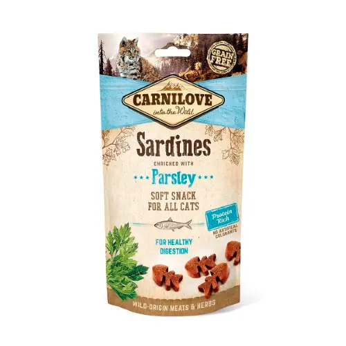 [4DC0640032] Carnilove Cat : Soft Snack Sardines with Parsley