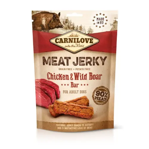 [4DC0640048] Carnilove Dog : Jerky - Chicken and Wild Boar