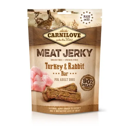 [4DC0640053] Carnilove Dog : Jerky - Turkey and Rabbit