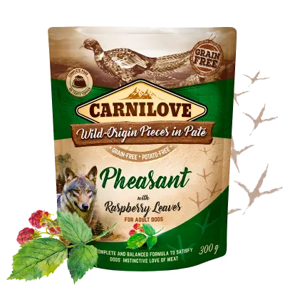 [4DC0640056] Carnilove Dog : Pouch - Pheasant with Raspberry Leaves