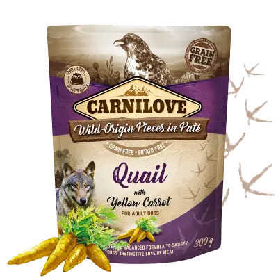 [4DC0640062] Carnilove Dog : Pouch - Quail with Yellow Carrot