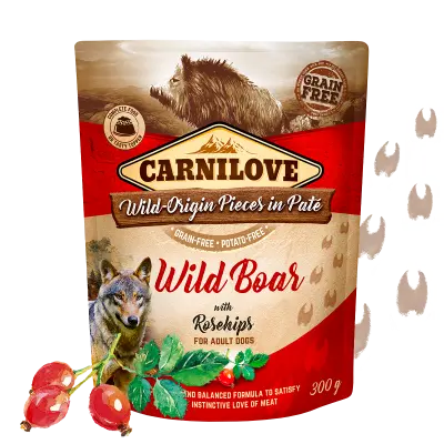 [4DC0640063] Carnilove Dog : Pouch - Wild Boar with Rosehips