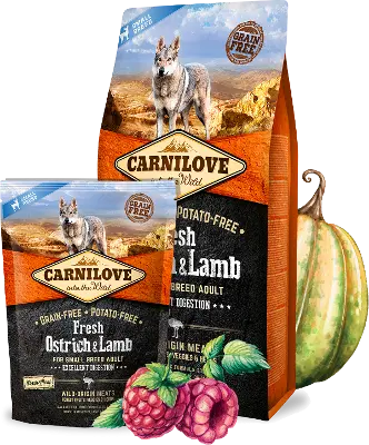 Carnilove Fresh Dog : Brok - Ostrich & Lamb