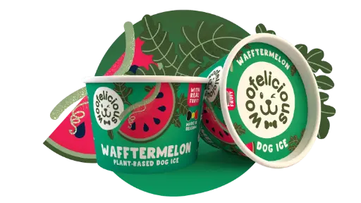 [4DC069005] Woofelicious : Wafftermelon Hondenijsje 