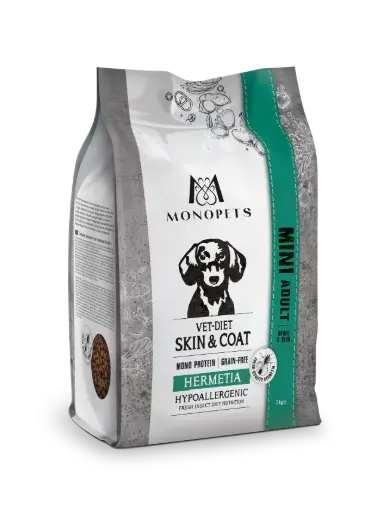 [4DC0360120] Monopets : Vet-Diet MINI Skin&Coat Hermetia - 2kg