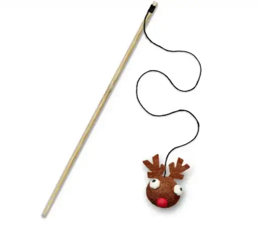 [4DC0220070] Green & Wilds : Dasher, Eco Cat Teaser Toy with Catnip