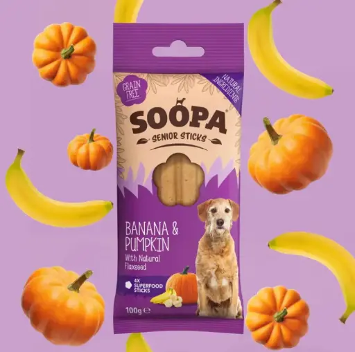 [4DC0470032] Soopa : Dental Sticks : Banana & Pumpkin - Senior