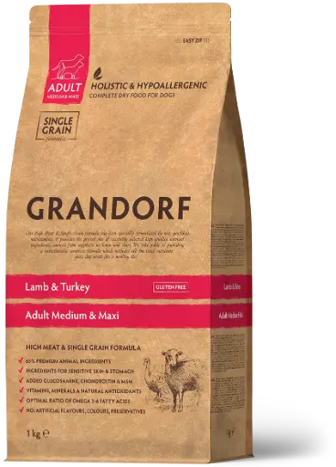 Grandorf : Lamb & Turkey - Adult Medium & Maxi Breeds