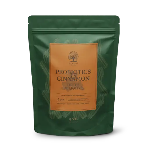 [4DC0200043] Essential Foods : Probiotics & Cinnamon Teeth Delights