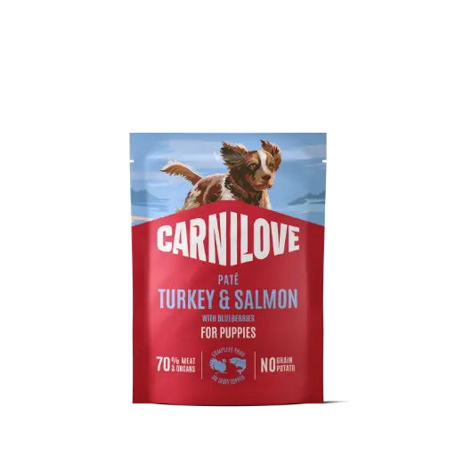 [4DC0640122] * Carnilove Dog : Pouch - Turkey & Salmon with Blueberries for Puppies