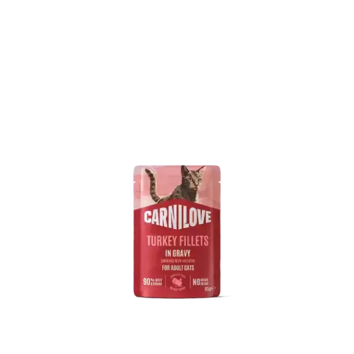 [4DC0640126] * Carnilove Cat : Gravy Pouch - Turkey with Valerian
