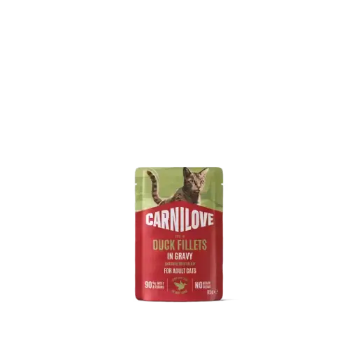 [4DC0640123] * Carnilove Cat : Gravy Pouch - Duck with Catnip