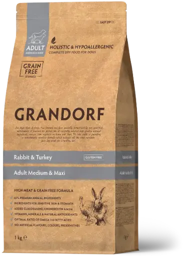 Grandorf : Rabbit & Turkey - Adult Medium & Maxi Breeds