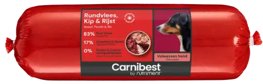 [4DC0130027] Carnibest : Rundvlees, Kip & Rijst - 1 kg 