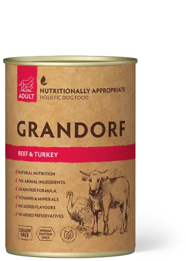 [4DC0020061] Grandorf : Beef & Turkey - Dog