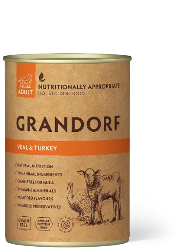 [4DC0020062] Grandorf : Veal & Turkey - Dog