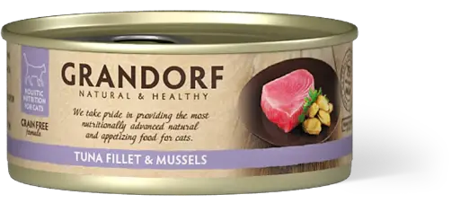 [4DC0020071] Grandorf : Tuna Fillet & Mussels - Cat